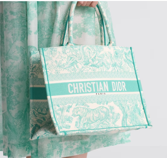 Medium Dioriviera Dior Book Tote Aquamarina Toile de Jouy Embroidery M1296ZTD Medium Dioriviera Dior Book Tote Aquamarina Toile de Jouy Embroidery M1296ZTD