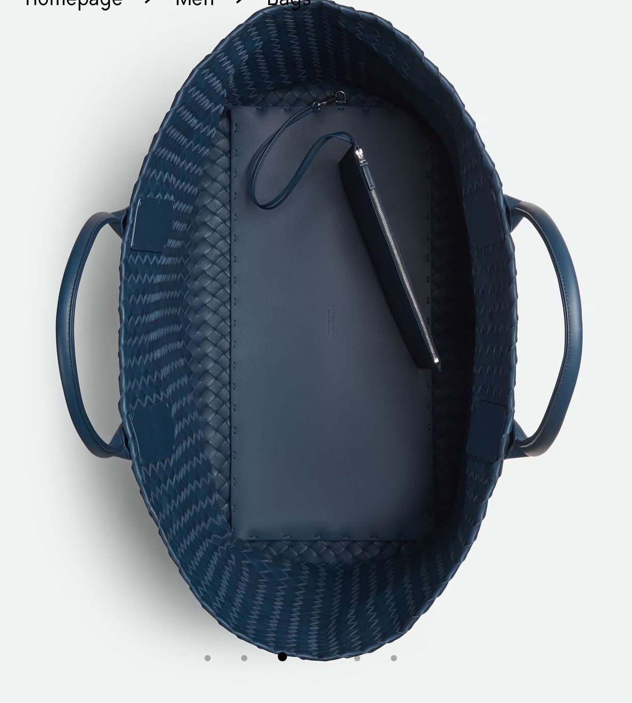 BOTTEGA VENETA Maxi Cabat Intreccio Leather Tote Bag 787115 Deep Blue BOTTEGA VENETA Maxi Cabat Intreccio Leather Tote Bag 787115 Deep Blue