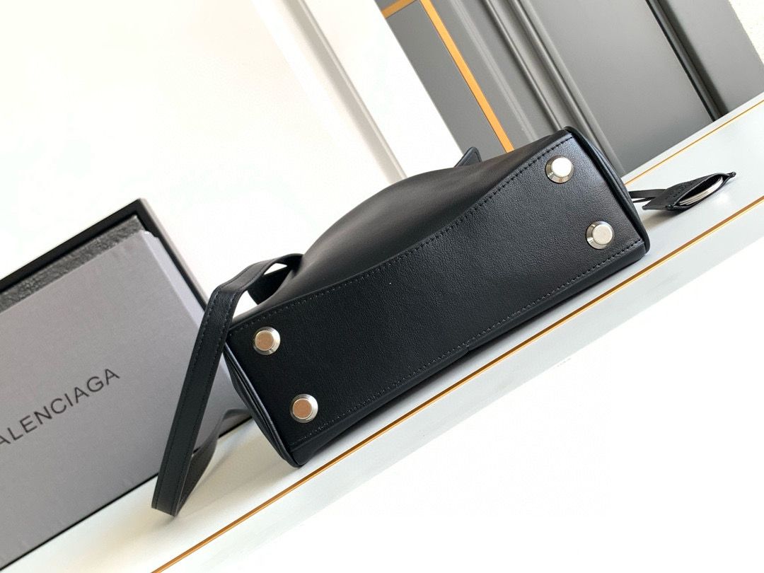 Balenciaga Rodeo Mini Handbag in black smooth calfskin 9027 aged-silver hardware Balenciaga Rodeo Mini Handbag in black smooth calfskin 9027 aged-silver hardware