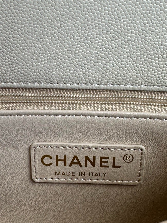 Chanel FLAP BAG WITH TOP HANDLE A92990 Beige