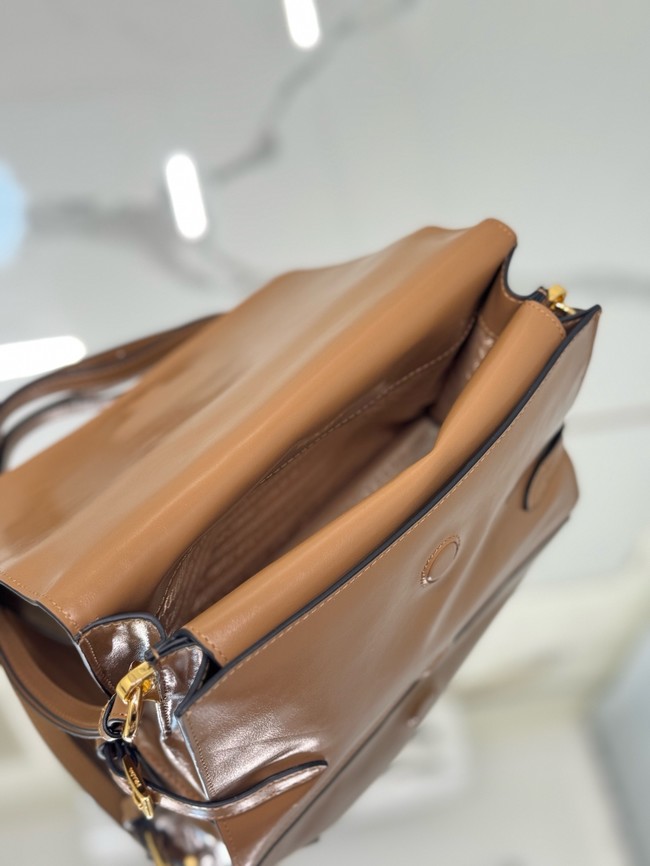 Prada Leather shoulder bag 1BD082 brown