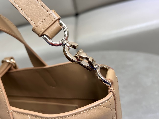 Medium Dior Toujours Vertical Tote Bag Macrocannage Calfskin M2836OSNW Tan