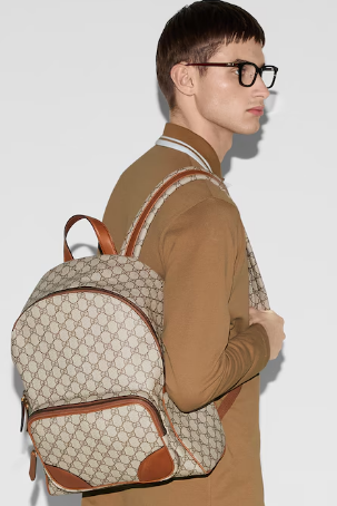 Gucci GG EMBLEM MEDIUM BACKPACK 821159 brown Gucci GG EMBLEM MEDIUM BACKPACK 821159 brown