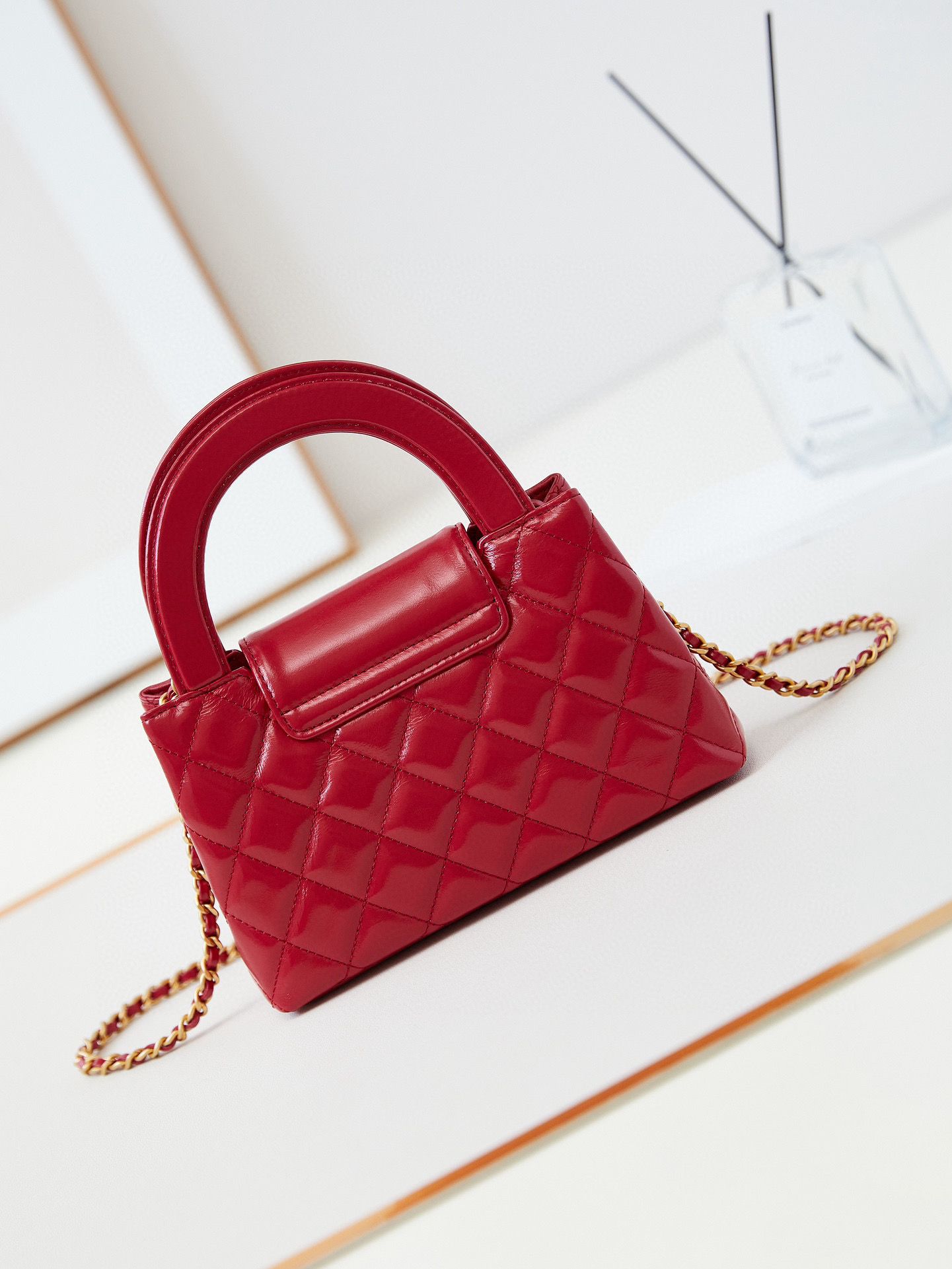 Chanel 23k Vintage Kelly Original Leather Top Handle Bag AS4416 Red Chanel 23k Vintage Kelly Original Leather Top Handle Bag AS4416 Red