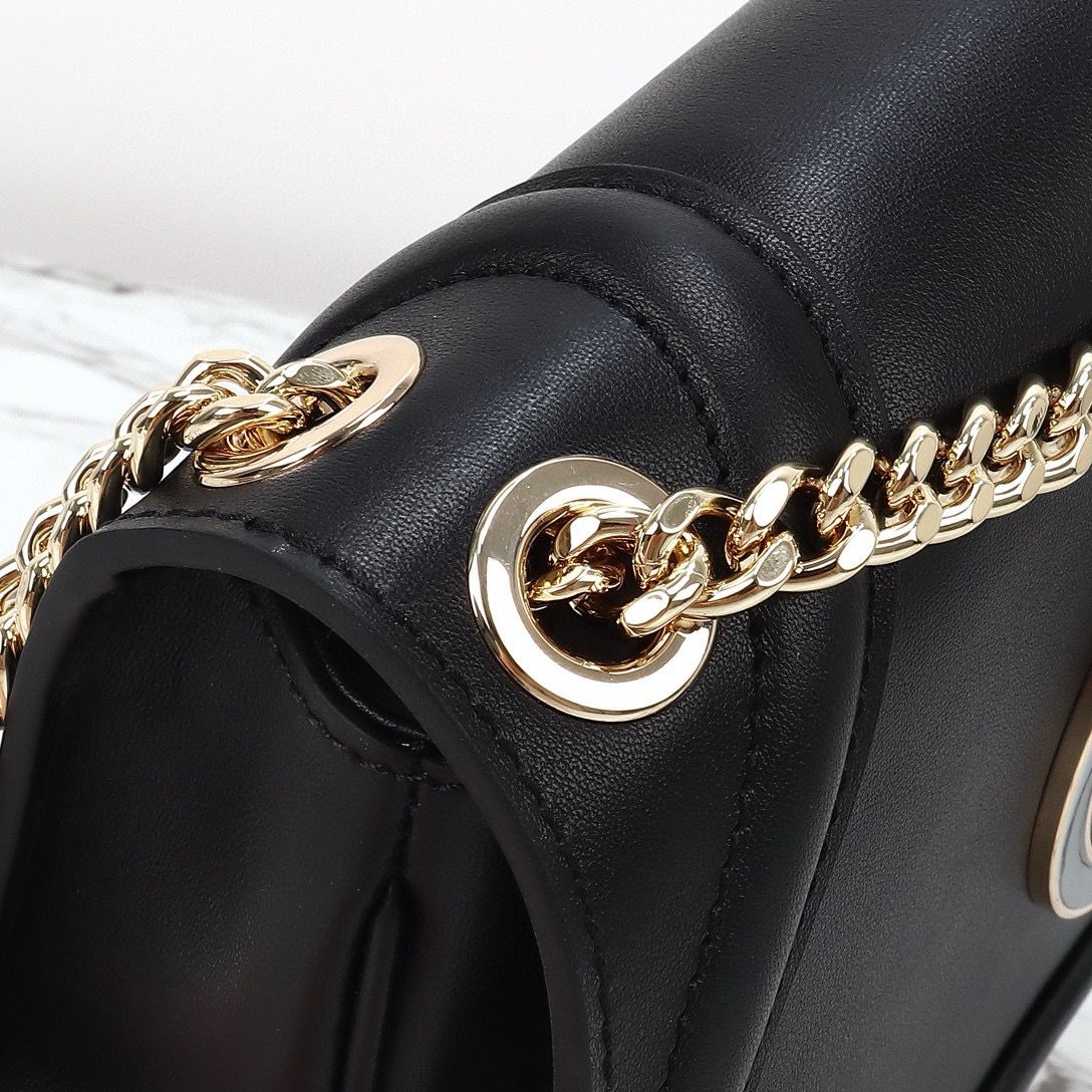 GUCCI BLONDIE SMALL SHOULDER Original Leather Bag 815715 black GUCCI BLONDIE SMALL SHOULDER Original Leather Bag 815715 black