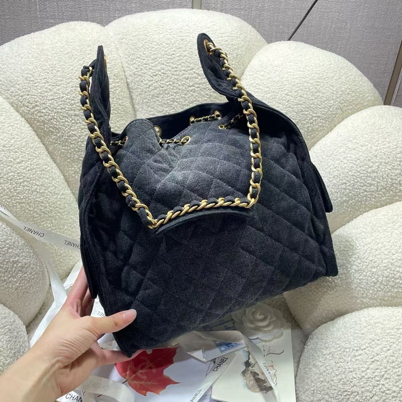 Chanel Denim HOBO BAG AS5311 black