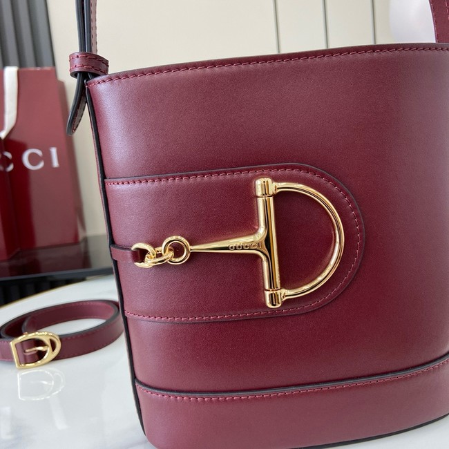 GUCCI 73 MINI BUCKET BAG 833665 Rosso Ancora red
