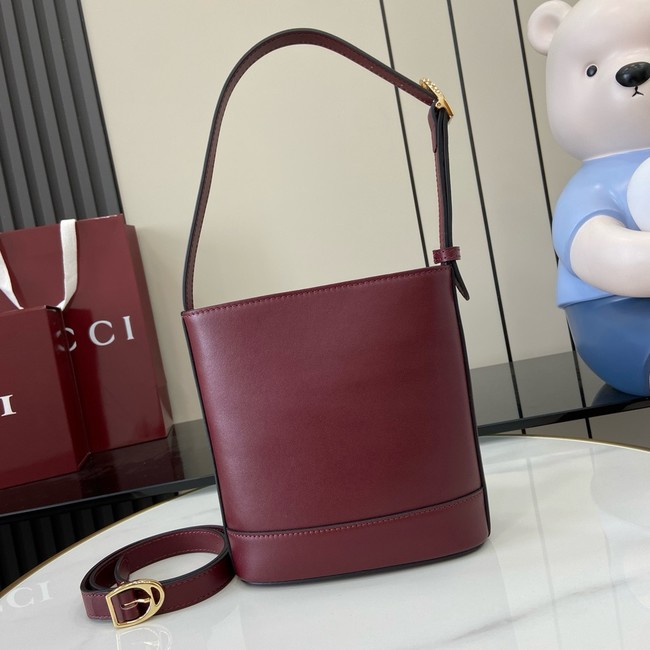 GUCCI 73 MINI BUCKET BAG 833665 Rosso Ancora red