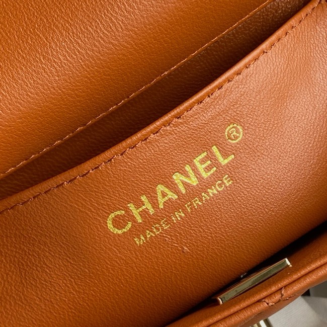 Chanel SMALL FLAP BAG WITH TOP HANDLE AS5111 Camel
