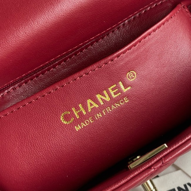 Chanel SMALL FLAP BAG WITH TOP HANDLE AS5111 red
