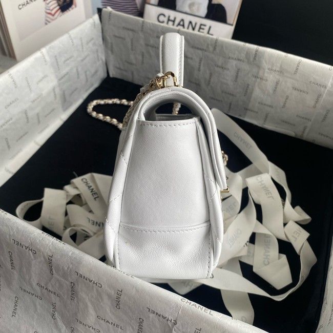 Chanel SMALL FLAP BAG WITH TOP HANDLE AS5111 white