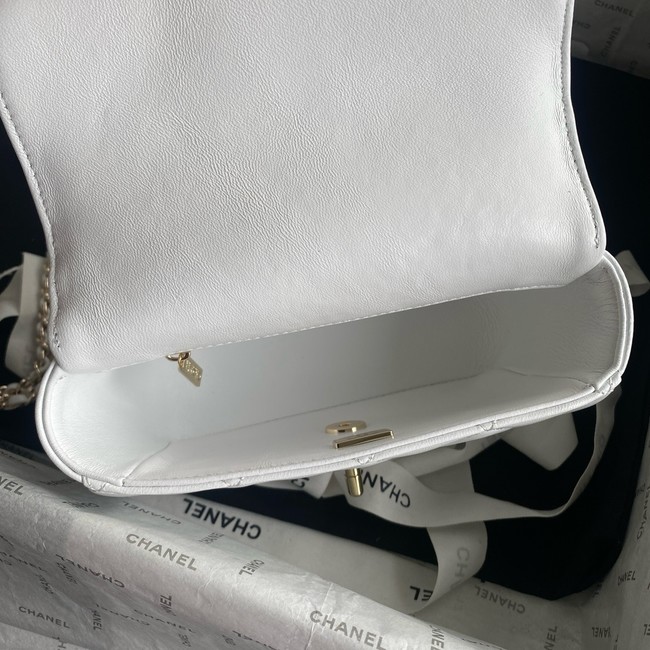 Chanel SMALL FLAP BAG WITH TOP HANDLE AS5111 white
