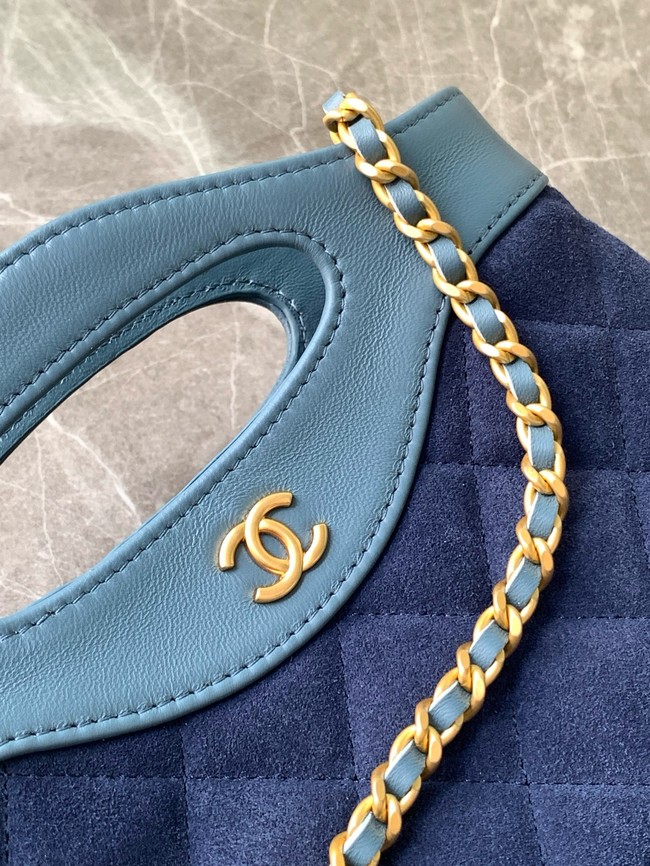 Chanel SUEDE mini 31 bag AP3656 blue