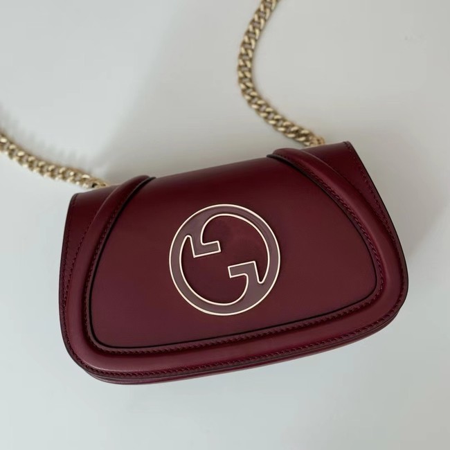 GUCCI BLONDIE SMALL SHOULDER BAG 815711 Rosso Ancora red