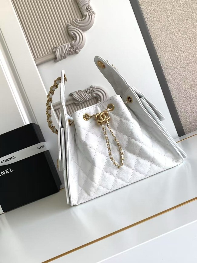 CHANEL 25 SMALL HANDBAG AS5293 White