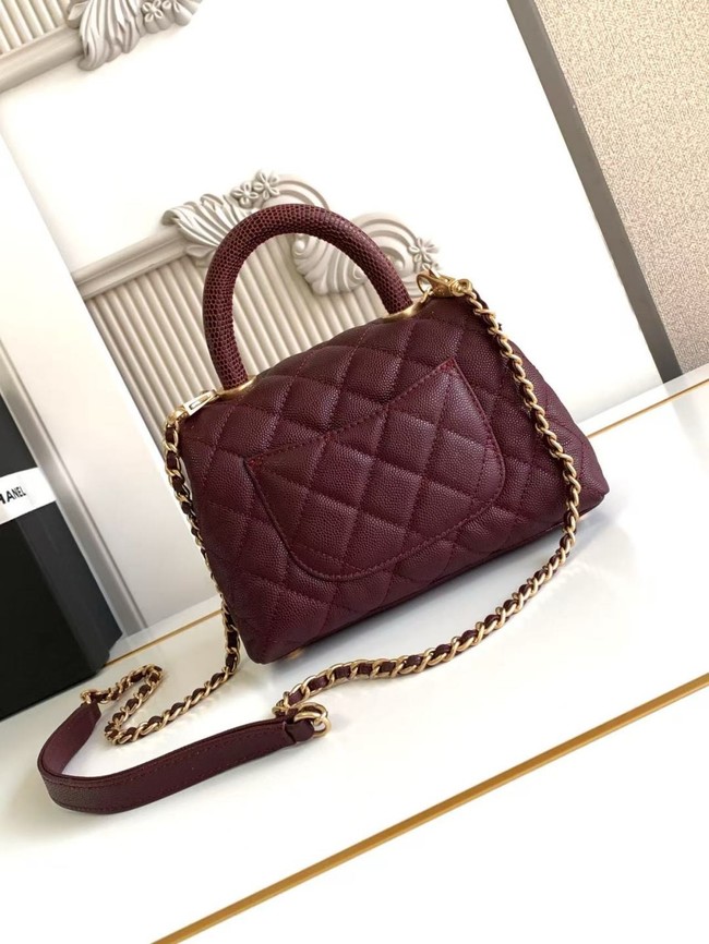 Chanel MINI FLAP BAG WITH TOP HANDLE AS2215-7