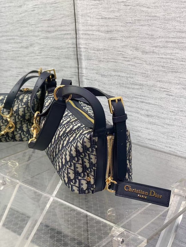 Dior Small D-Journey Bag M2416UNUO Blue Dior Oblique Jacquard