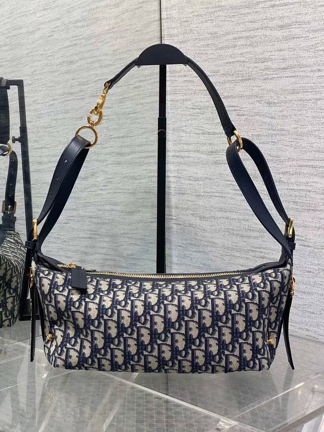 Dior Small D-Journey Bag M2416UNUO Blue Dior Oblique Jacquard