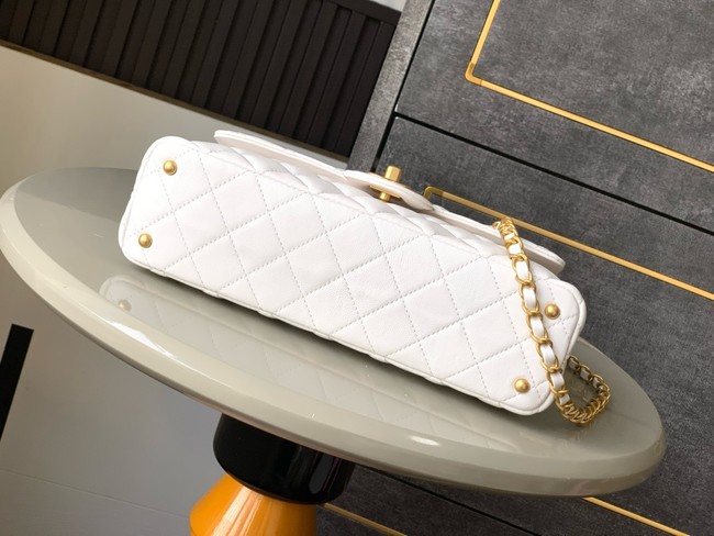 Chanel SMALL FLAP BAG WITH TOP HANDLE AS5355 white