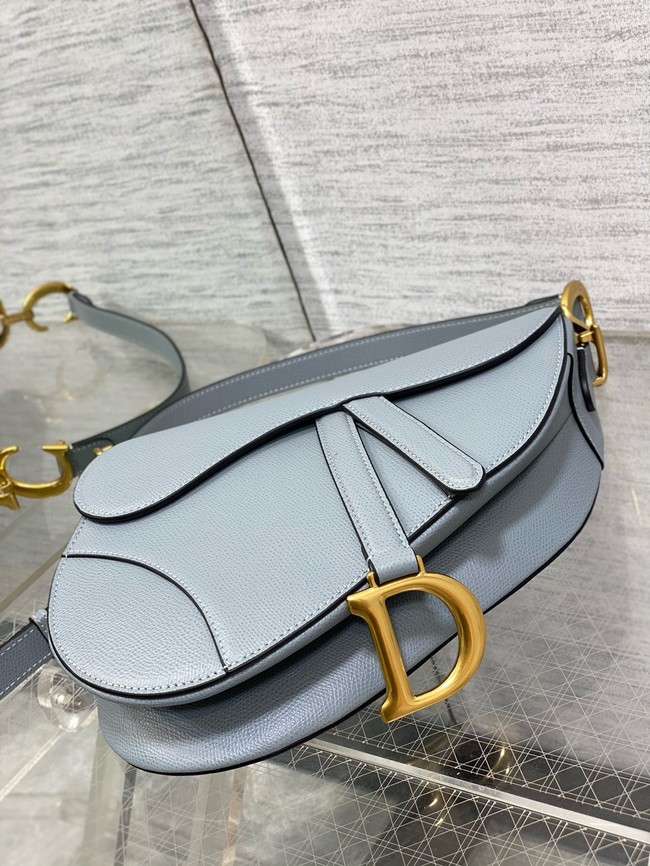 Dior Saddle Bag with Strap Saddle Grained Calfskin M0455CBAA Stone Gray