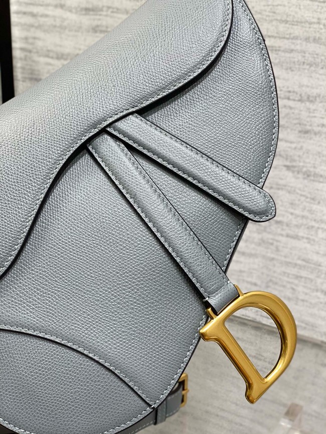 Dior Saddle Bag with Strap Saddle Grained Calfskin M0455CBAA Stone Gray