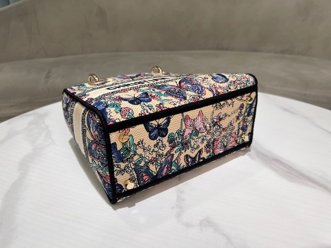 Dior Medium Lady D-Lite Bag Embroidery M0565OECZ PINK