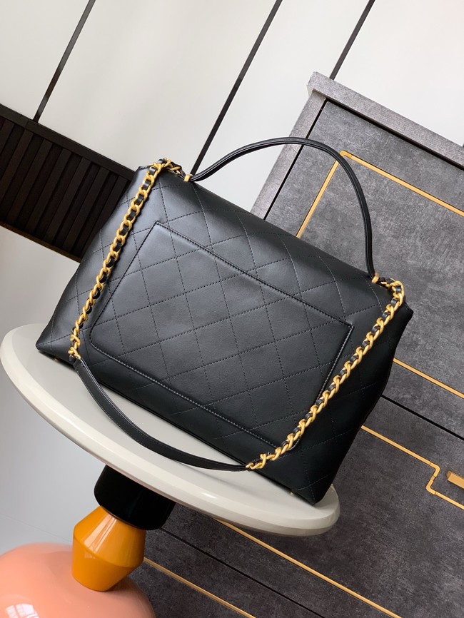Chanel MAXI FLAP BAG WITH TOP HANDLE AS5543 BLACK