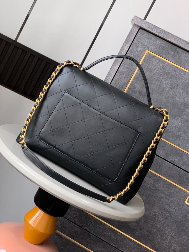 Chanel Medium FLAP BAG WITH TOP HANDLE AS5447 BLACK