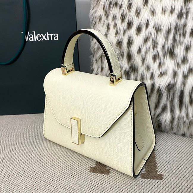 Valextra Iside Top Handle Mini Bag 00359 Cream