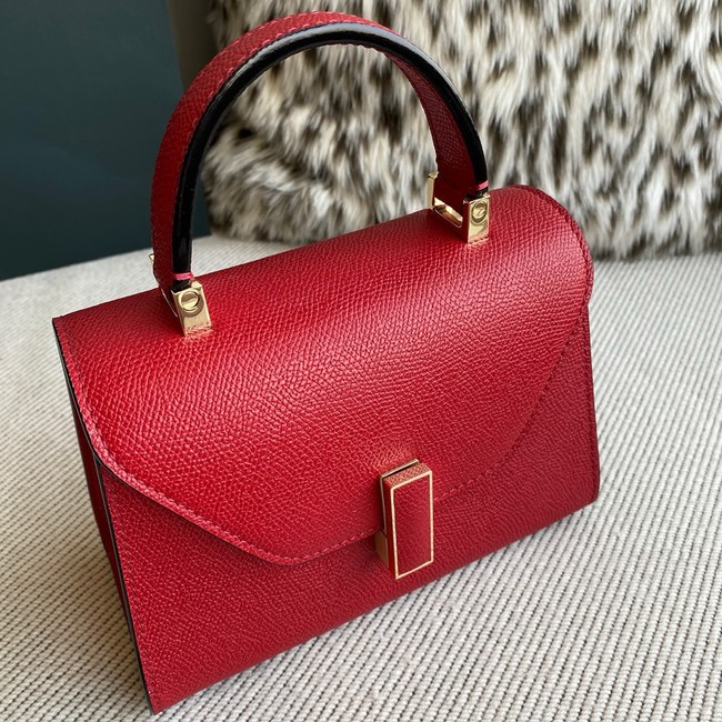 Valextra Iside Top Handle Mini Bag 00359 red