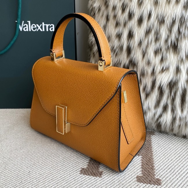 Valextra Iside Top Handle Mini Bag 00359 tan