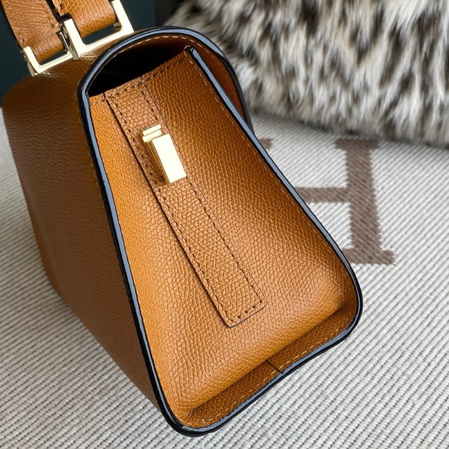 Valextra Iside Top Handle Mini Bag 00359 tan
