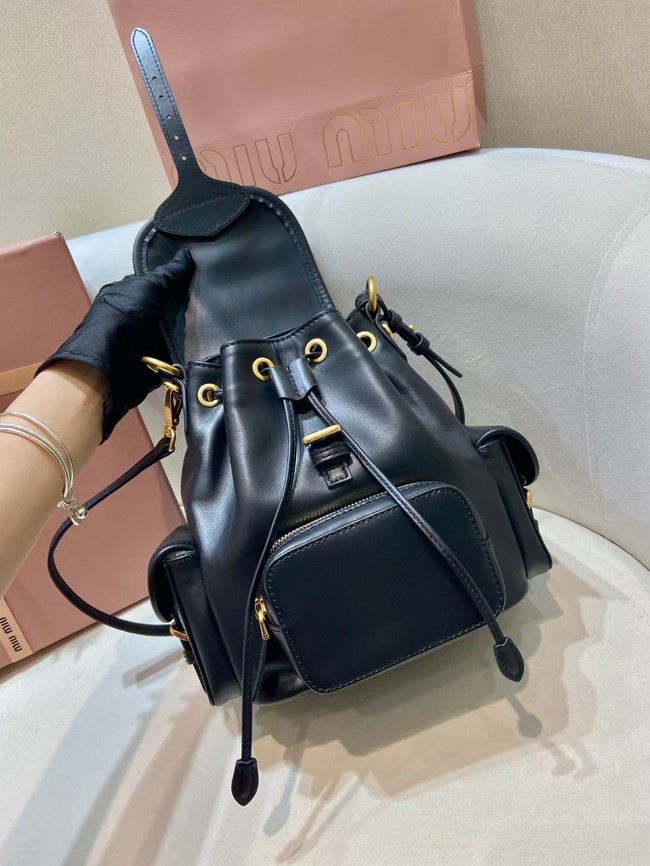 MIUMIU Cowhide backpack 5BZ043 black
