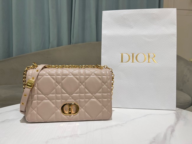 Dior Medium Soft Dior Caro Bag Macrocannage Lambskin M9253UHPA gray