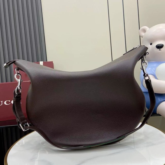GUCCI B LARGE SHOULDER BAG 800194 dark brown