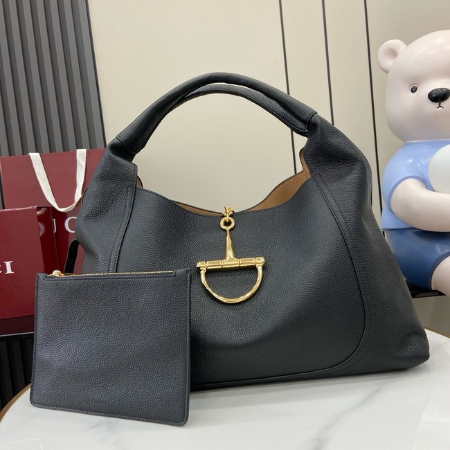 GUCCI SOFTBIT MAXI SHOULDER BAG 837466 black