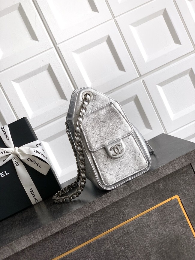 CHANEL 25 MINI HANDBAG AS5631 Silver