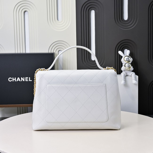 Chanel MAXI FLAP BAG WITH TOP HANDLE AS5543 WHITE