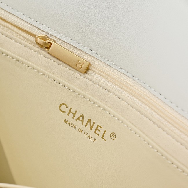 Chanel Medium FLAP BAG WITH TOP HANDLE AS5447 WHITE