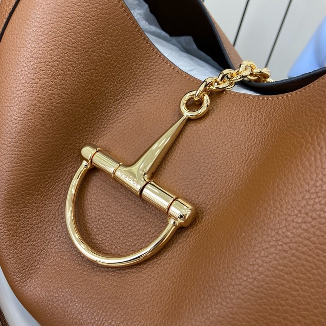 GUCCI SOFTBIT MAXI SHOULDER BAG 837466 Brown