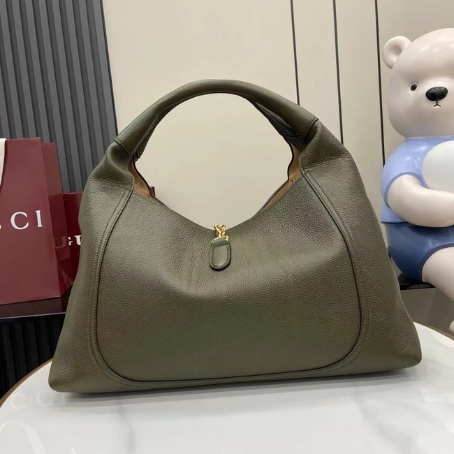 GUCCI SOFTBIT MAXI SHOULDER BAG 837466 Dark green
