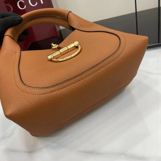 GUCCI SOFTBIT MEDIUM TOP HANDLE BAG 837467 Brown
