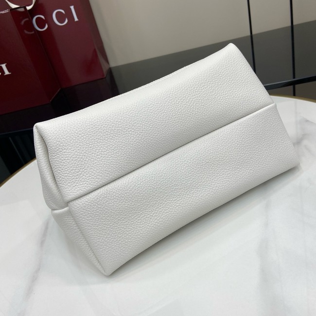 GUCCI SOFTBIT MEDIUM TOP HANDLE BAG 837467 White