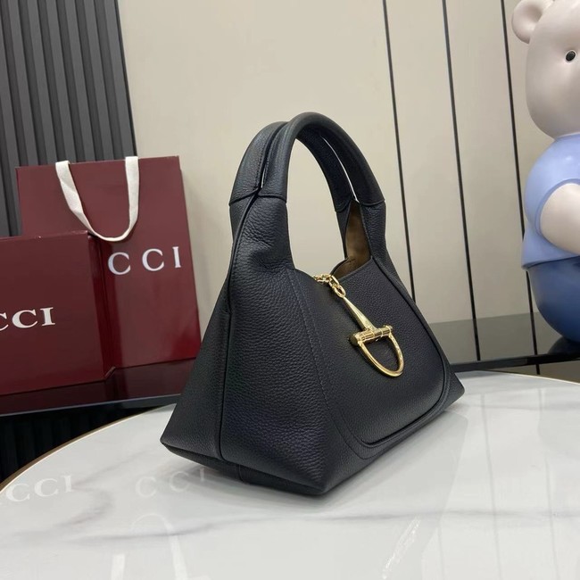 GUCCI SOFTBIT MEDIUM TOP HANDLE BAG 837467 black