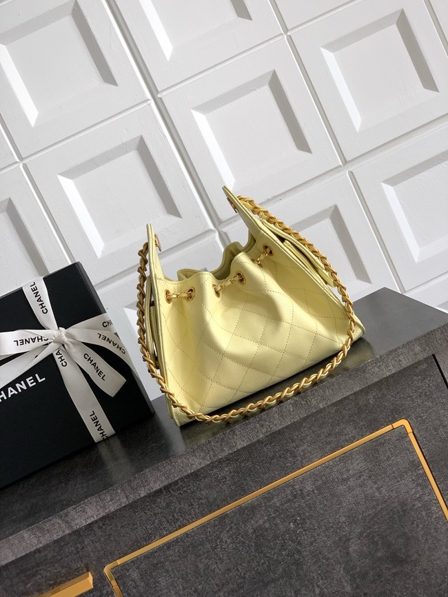 CHANEL 25 MINI HANDBAG AS5631 light yellow