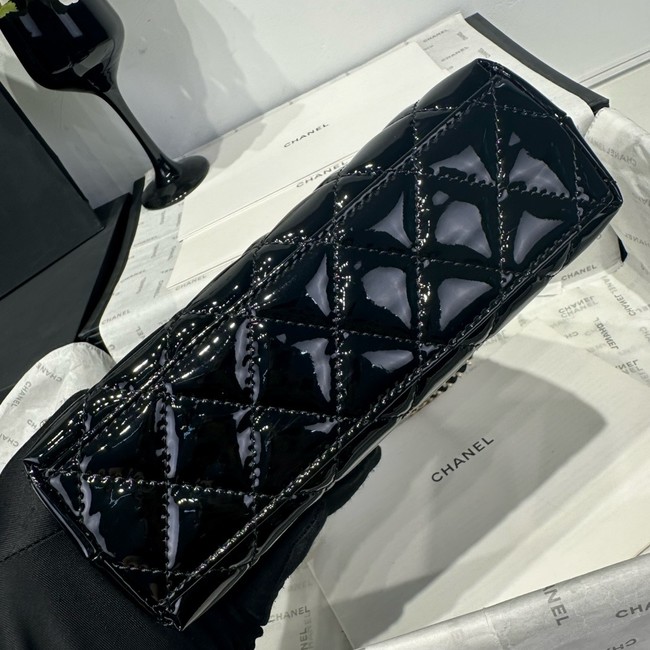 Chanel MINI SHOPPING BAG Patent leather AS4416 black
