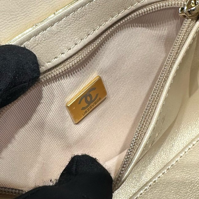 Chanel MINI SHOPPING BAG Patent leather AS4416 gold
