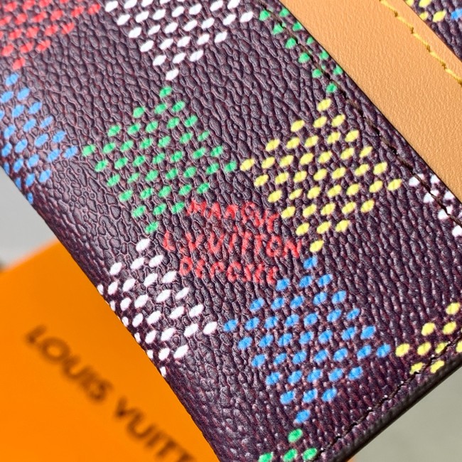 Louis Vuitton Double Card Holder N00189 Multicolor