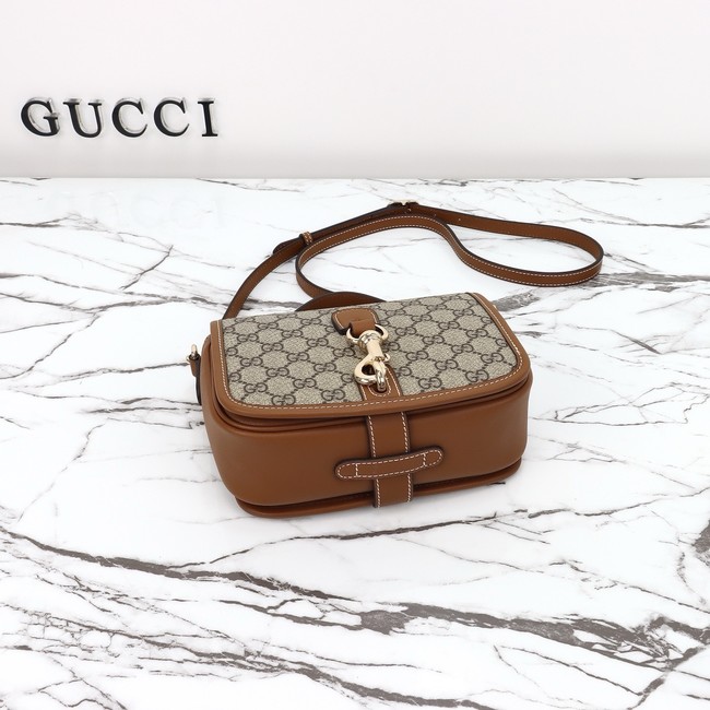 GUCCI GG CANVAS SMALL CROSSBODY BAG 815211 brown