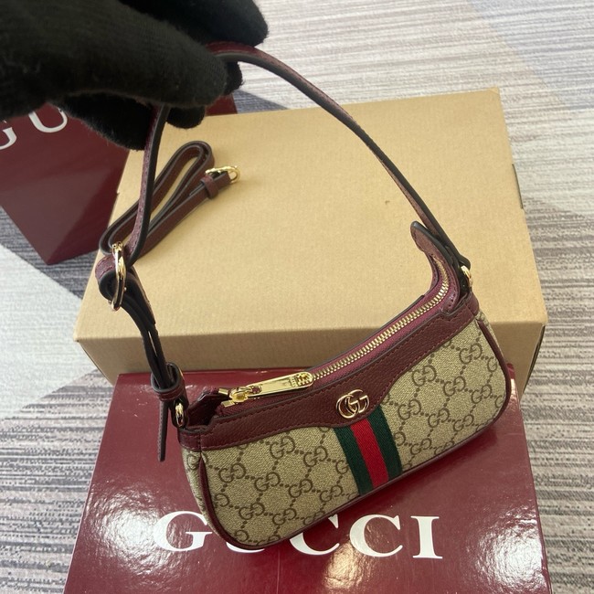 GUCCI Ophidia mini shoulder bag 838465 Rosso Ancora red